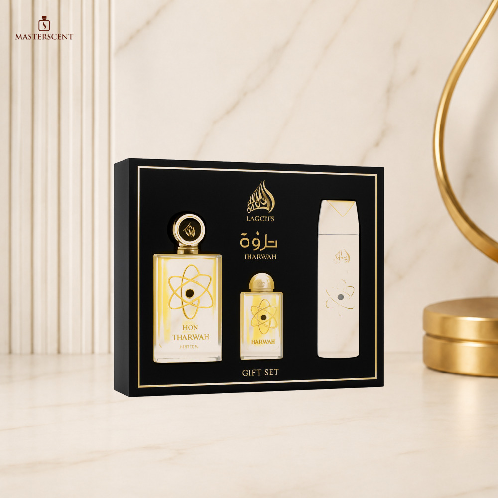 Lattafa Pride Tharwah Gold EDP 100ml 3 Piece Gift Set