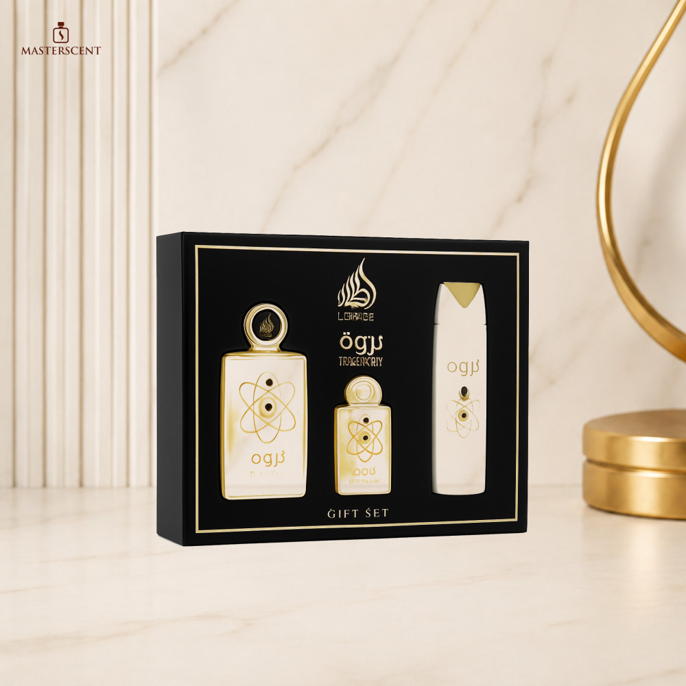Lattafa Pride Tharwah Gold EDP 100ml 3 Piece Gift Set