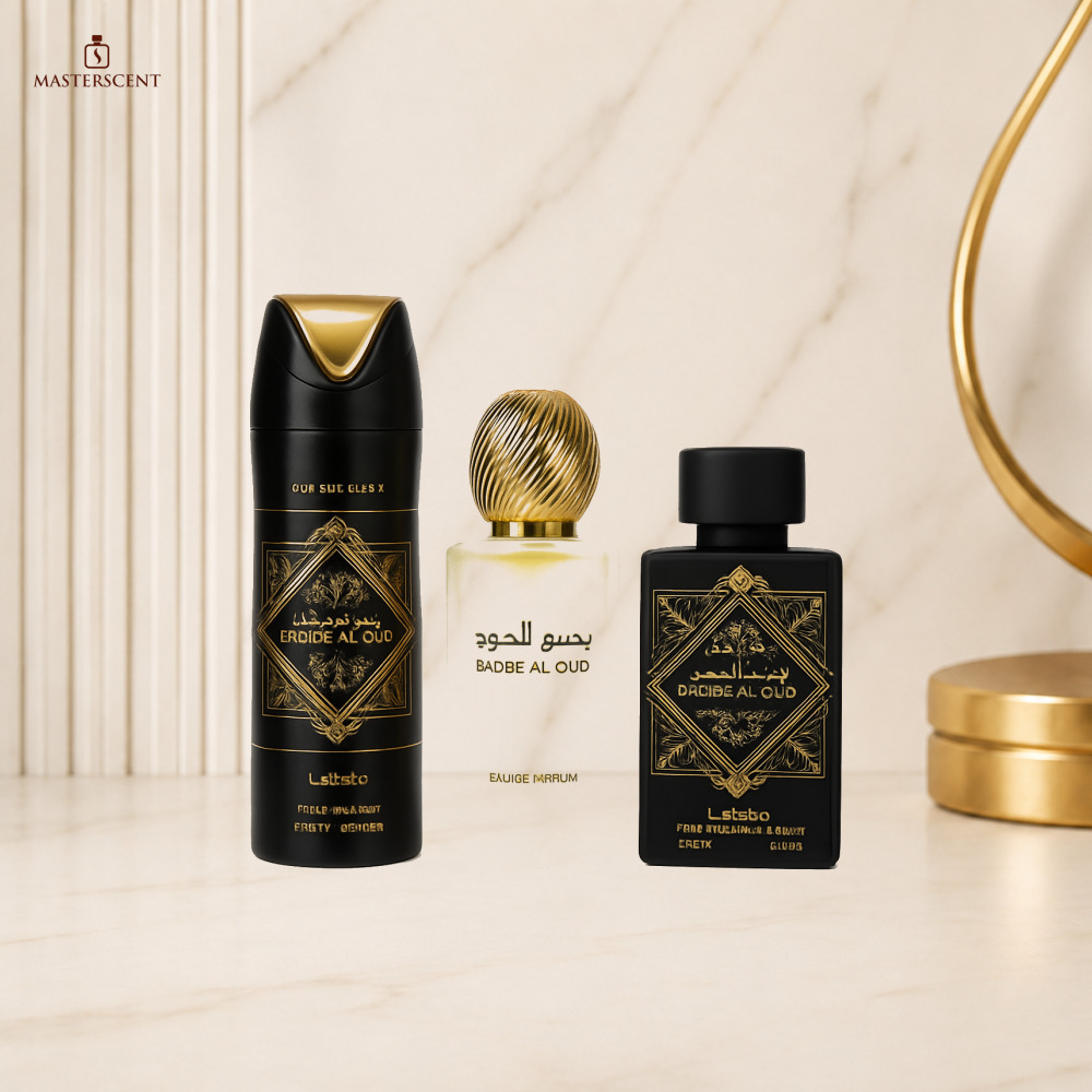 Lattafa Badee Al Oud EDP 100ml 3 Piece Gift Set