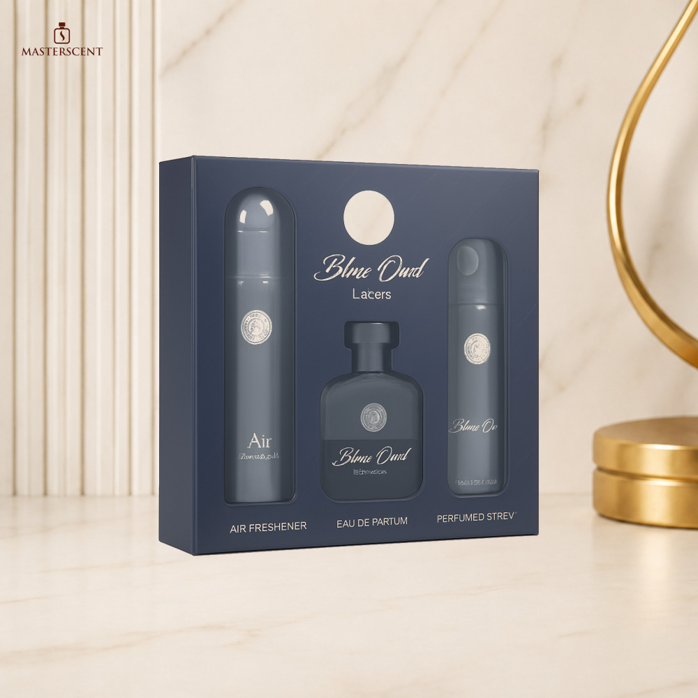 Lattafa Blue Oud EDP 100ml 3 Piece Gift Set